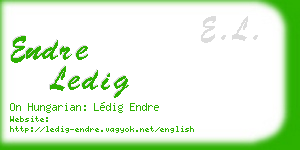 endre ledig business card